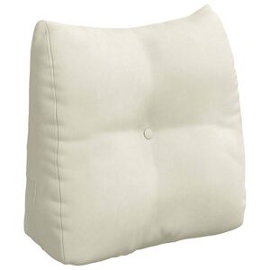 vidaXL R&uuml;cken Kissen Creme 45 x 24 x 50 cm Samt