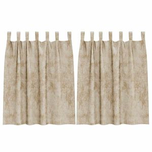 vidaXL Samtvorh&auml;nge 2 stk. Creme 140 x 140 cm Samt