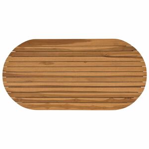 vidaXL Tischplatte 100 x 50 x 3,5 cm Oval Massives Teakholz Natur