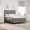 vidaXL Boxspringbett mit Matratze Taupe 140 x 200 cm Stoff