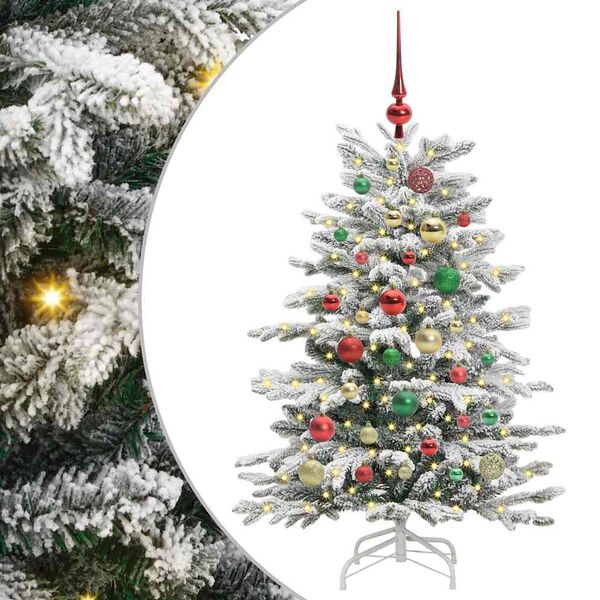 vidaXL K&uuml;nstlicher klappbarer Weihnachtsbaum Wei&szlig; 120 cm PE und PVC