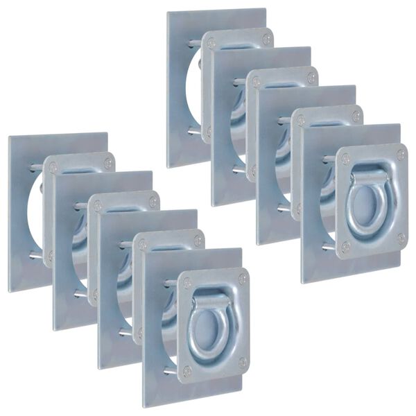 vidaXL Zurr&ouml;sen f&uuml;r Anh&auml;nger 8 Stk. Verzinkter Stahl 2000 kg