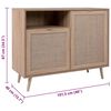 Finori Beistellschrank Bali 01A Sonoma-Eiche und Raffia-Druck
