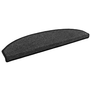 vidaXL Selbstklebende Treppenschoner Halbkreis 15 pcs Anthrazit