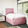 vidaXL Boxspringbett mit Matratze Rosa 120x190 cm Samt