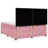 vidaXL Boxspringbett mit Matratze Rosa 180x200 cm Samt