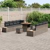 vidaXL Gartensofa-set 11 pcs Grau Poly-Rattan