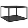 vidaXL Couchtisch Schwarz 60x60x35 cm Hartglas