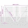 vidaXL Zaunpfosten Grau 100 x 0,6 m (36 mm Maschen) Stahl und PVC
