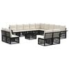 vidaXL Gartensofa-set 14 Stk. Schwarz Poly-Rattan