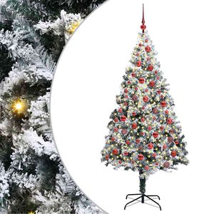 vidaXL K&uuml;nstlicher Weihnachtsbaum mit 300 LEDs mit St&auml;nder Wei&szlig; 180 cm