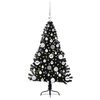vidaXL K&uuml;nstlicher vorbeleuchteter Weihnachtsbaum Schwarz 120 cm PVC