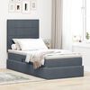 vidaXL Bett mit Stauraum und LED mit LED Dunkelgrau 90 x 190 cm Samt