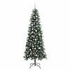 vidaXL Künstlicher Weihnachtsbaum mit 300 LEDs Grün 86 x 86 x 210 cm