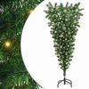 vidaXL Umgedrehter Kunst Weihnachtsbaum mit Kugelset Gr&uuml;n 150 cm PVC
