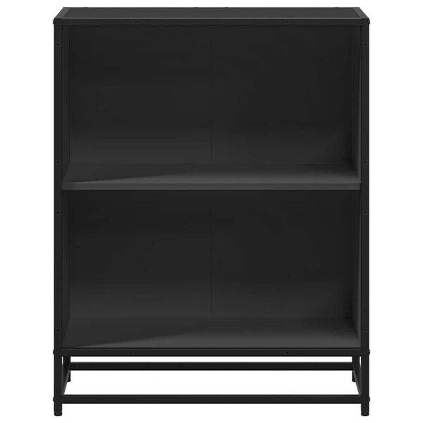 vidaXL B&uuml;cherregal Schwarz 60x35x76 cm Holzwerkstoff