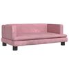 vidaXL Hundebett Rosa 80x45x30 cm Samt