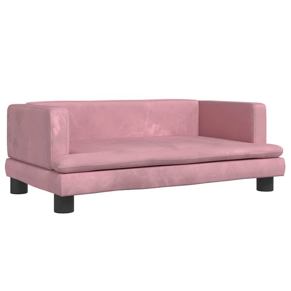 vidaXL Hundebett Rosa 80x45x30 cm Samt