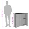 vidaXL Aufbewahrungsschrank mit Regal Schwarz 100 x 36 x 102 cm Rattan