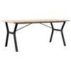 vidaXL Esstisch Y-Gestell 180x90x75,5 cm Massivholz Kiefer & Stahl