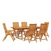 vidaXL Garten Essgruppe 7 pcs Braun Massivholz Akazie