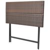 vidaXL 7-tlg. Garten-Essgruppe Klappbar Stahl Poly Rattan Braun