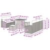 vidaXL Garten-Sofa-Set mit Kissen 8 pcs Beige Poly Rattan