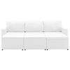 vidaXL 3-Sitzer Schlafsofa Modular Weiß Kunstleder