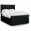 vidaXL Boxspringbett mit Matratze Schwarz 160x200 cm Stoff