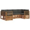 vidaXL Outdoor-Sofagarnitur 6 stk. Natur und Anthrazit