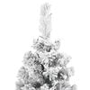 vidaXL Künstlicher Weihnachtsbaum Schlank mit Schnee Grün 150 cm PVC