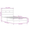 vidaXL Bettgestell ohne Matratze Sonoma-Eiche 80x200 cm Holzwerkstoff