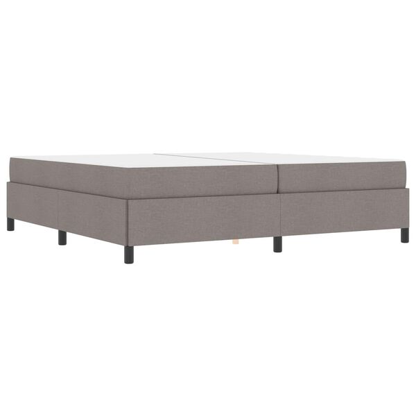 vidaXL Boxspringbett mit Matratze Taupe 200 x 200 cm Stoff