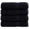 vidaXL Premium Badet&uuml;cher SOLUND 4 Stk. Schwarz 100x150 cm 600 g/m&sup2;