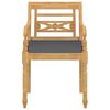vidaXL Batavia-St&uuml;hle 6 Stk. mit Kissen Massivholz Teak
