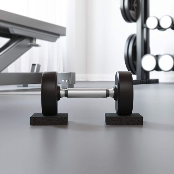 vidaXL Gummipad Schwarz Gummi