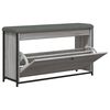 vidaXL Schuhbank mit Klappe Grau Sonoma 102x32x56 cm