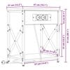 vidaXL Nachttisch Sonoma-Eiche 41 x 31 x 51 cm Holzwerkstoff