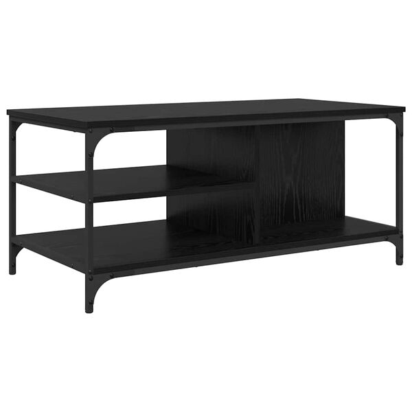 vidaXL Couchtisch Schwarz Eichen-Optik 100 x 50 x 45 cm Holzwerkstoff