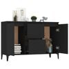 vidaXL Sideboard Schwarz 102x35x70 cm Holzwerkstoff