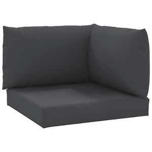 vidaXL Palettenkissen 3-tlg. Schwarz Oxford-Gewebe