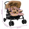 vidaXL Zwillingskinderwagen Taupe Stahl
