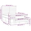 vidaXL Boxspringbett mit Matratze Creme 140x190 cm Stoff