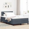 vidaXL Boxspringbett mit Matratze Dunkelgrau 120 x 200 cm Samt