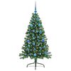 vidaXL K&uuml;nstlicher vorbeleuchteter Weihnachtsbaum Gr&uuml;n 150 cm PVC