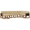 vidaXL Outdoor-Sofagarnitur 8 pcs Natur und Beige Massivholz Akazie