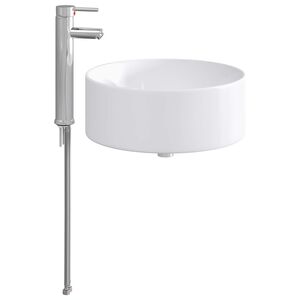 vidaXL Waschbecken f&uuml;rs Badezimmer Chrom 40,5 x 40,5 x 15,5 cm Metall