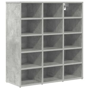 vidaXL Schuhschrank 77,5 x 30 x 83,5 cm Holzwerkstoff Betongrau