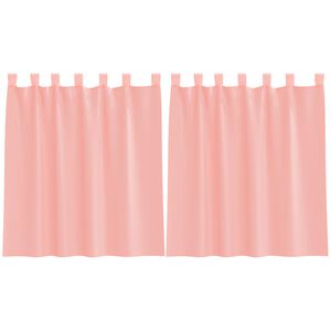vidaXL Voile Vorh&auml;nge mit Schlaufen 2 Stk. Rosa 140x140 cm