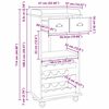 vidaXL Weinschrank ASKIM Weiß 57 x 37 x 114 cm Massivholz Kiefer